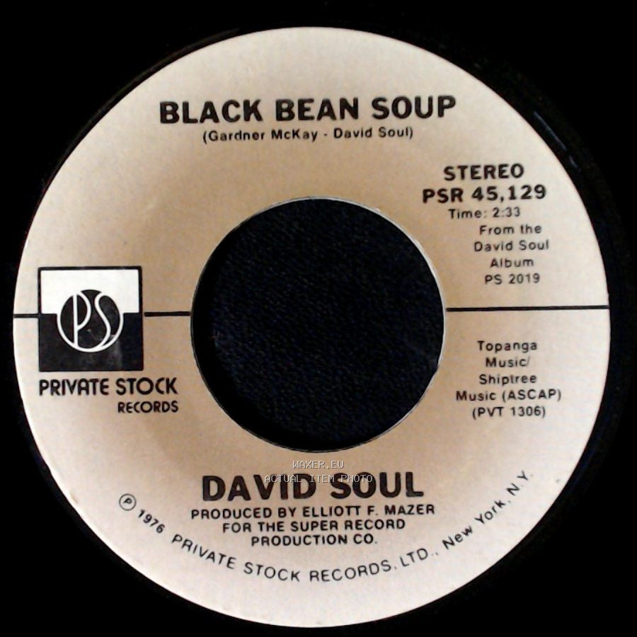 David Soul - Don't Give Up On Us / Black Bean Soup side B