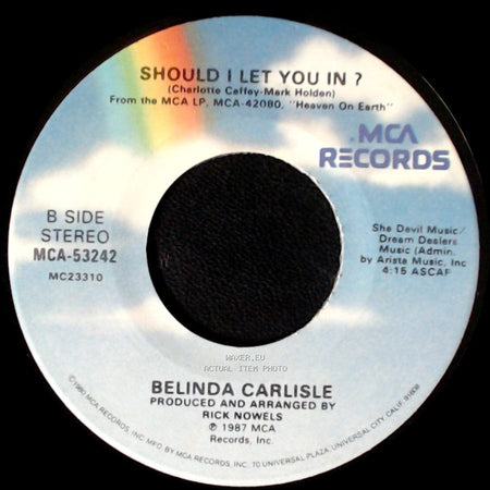 Belinda Carlisle - I Get Weak / Should I Let You In? side B
