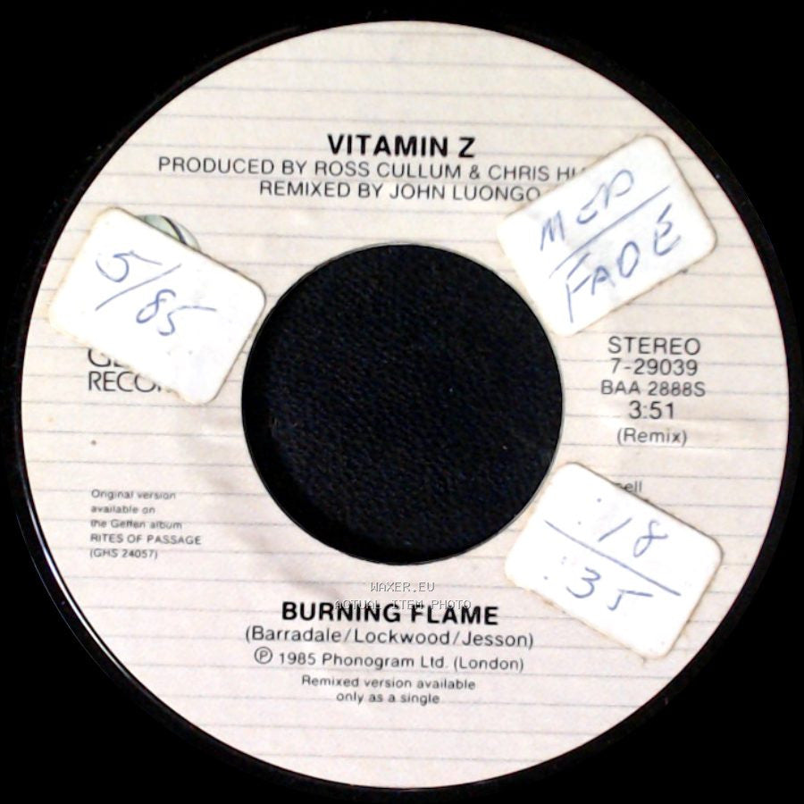 Vitamin Z - Burning Flame / Burning Flame side B