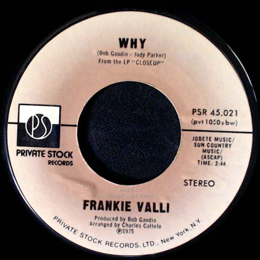 Frankie Valli - Swearin' To God / Why side B