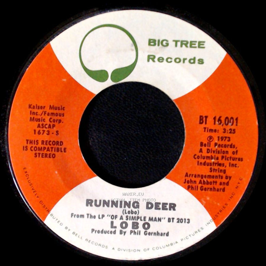 Lobo - It Sure Took A Long, Long Time / Running Deer side B