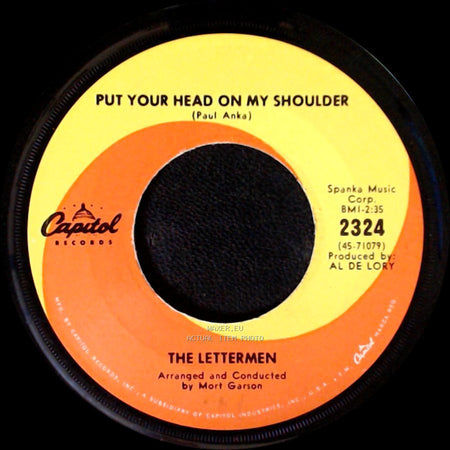 The Lettermen - Put Your Head On My Shoulder / Mary's Rainbow side A