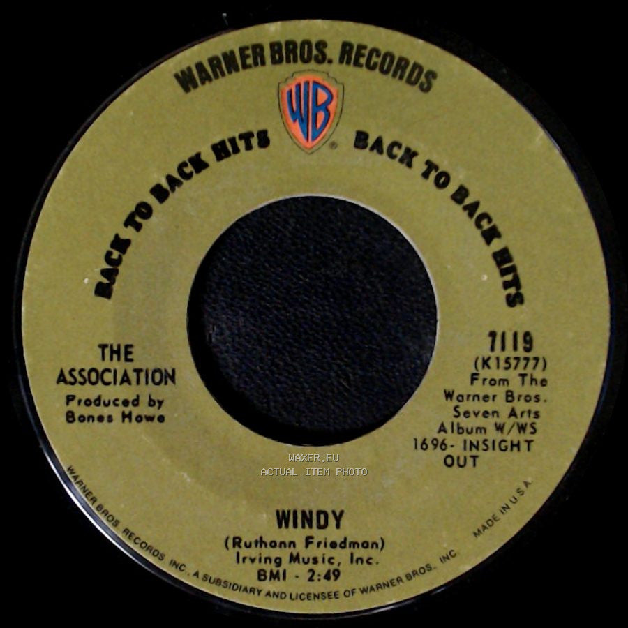 The Association - Never My Love / Windy side B