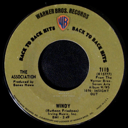 The Association - Never My Love / Windy side B
