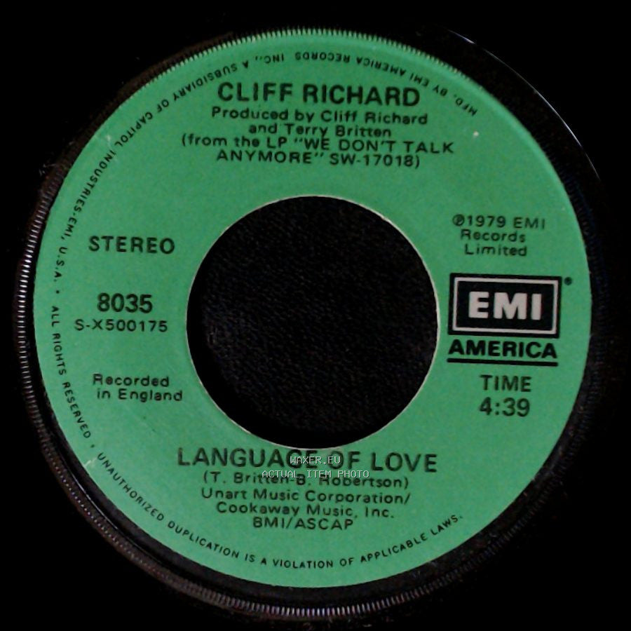 Cliff Richard - Carrie / Language Of Love side B