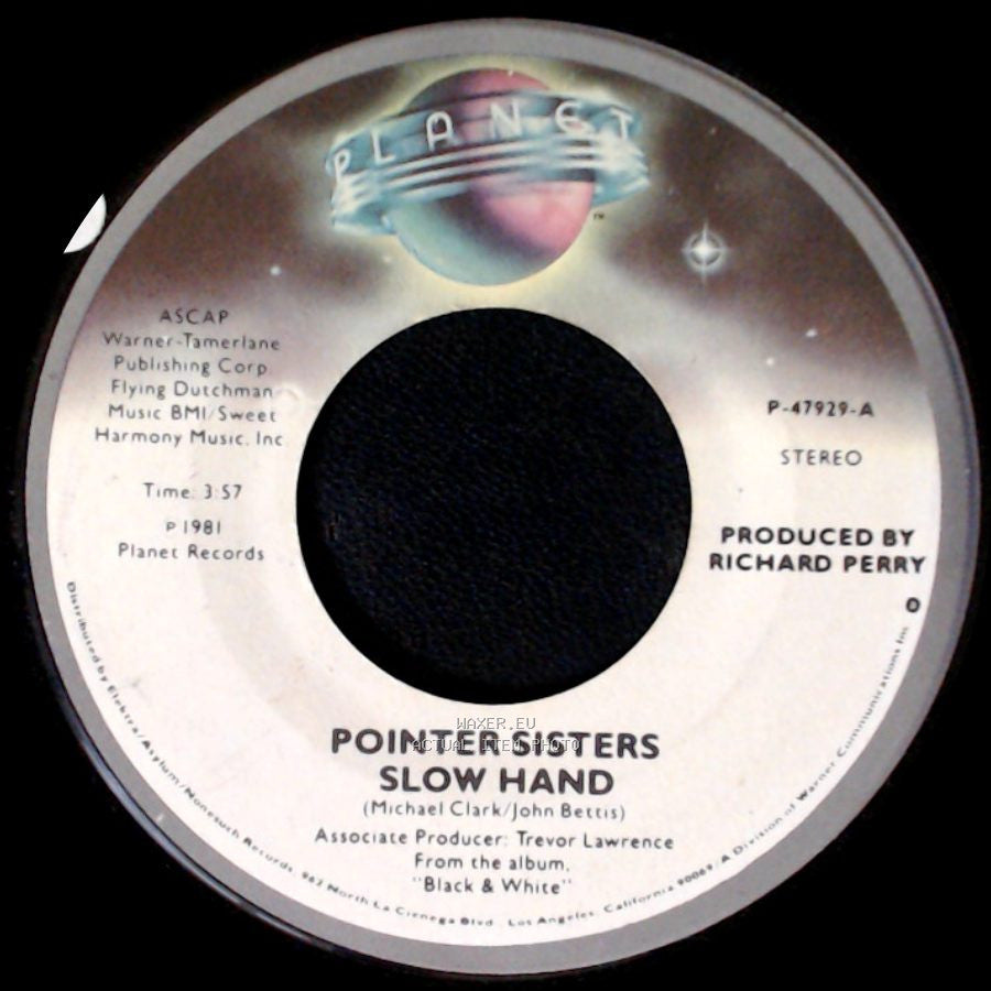 Pointer Sisters - Holdin' Out For Love / Slow Hand side B