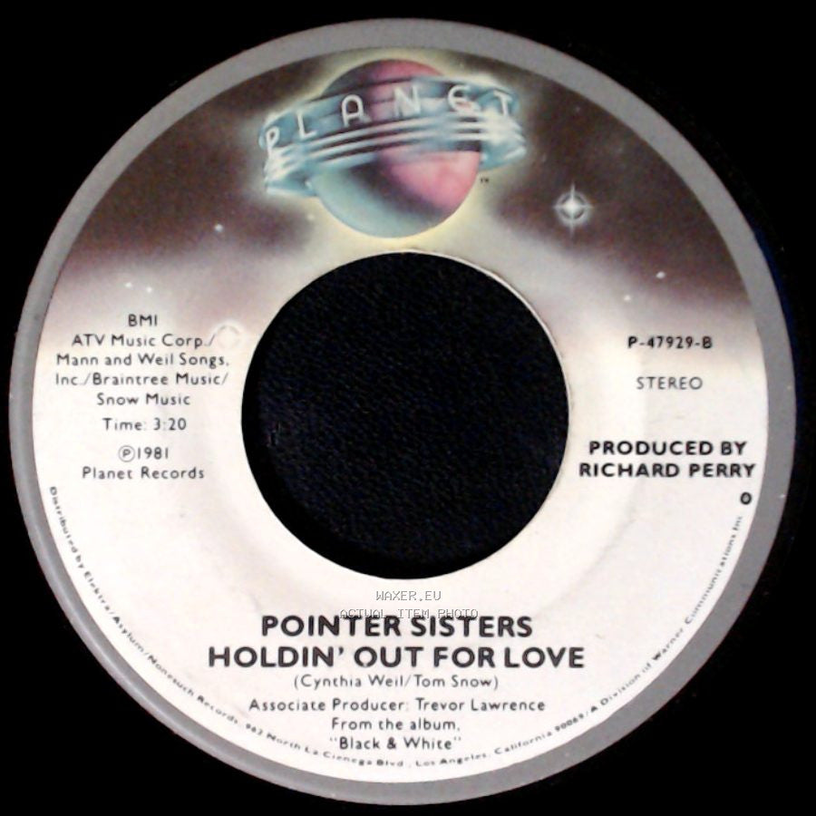 Pointer Sisters - Holdin' Out For Love / Slow Hand side A