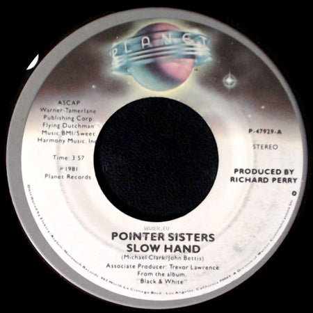 Pointer Sisters - Holdin' Out For Love / Slow Hand side B