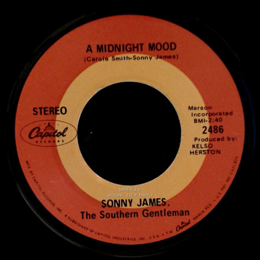 Sonny James, The Southern Gentleman - Running Bear / A Midnight Mood side B