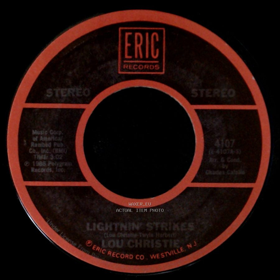 Lou Christie - Rhapsody In The Rain / Lightnin' Strikes side B