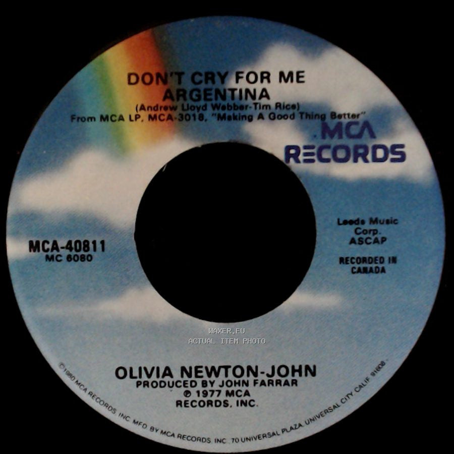 Olivia Newton-John - I Honestly Love You / Don't Cry For Me Argentina side B