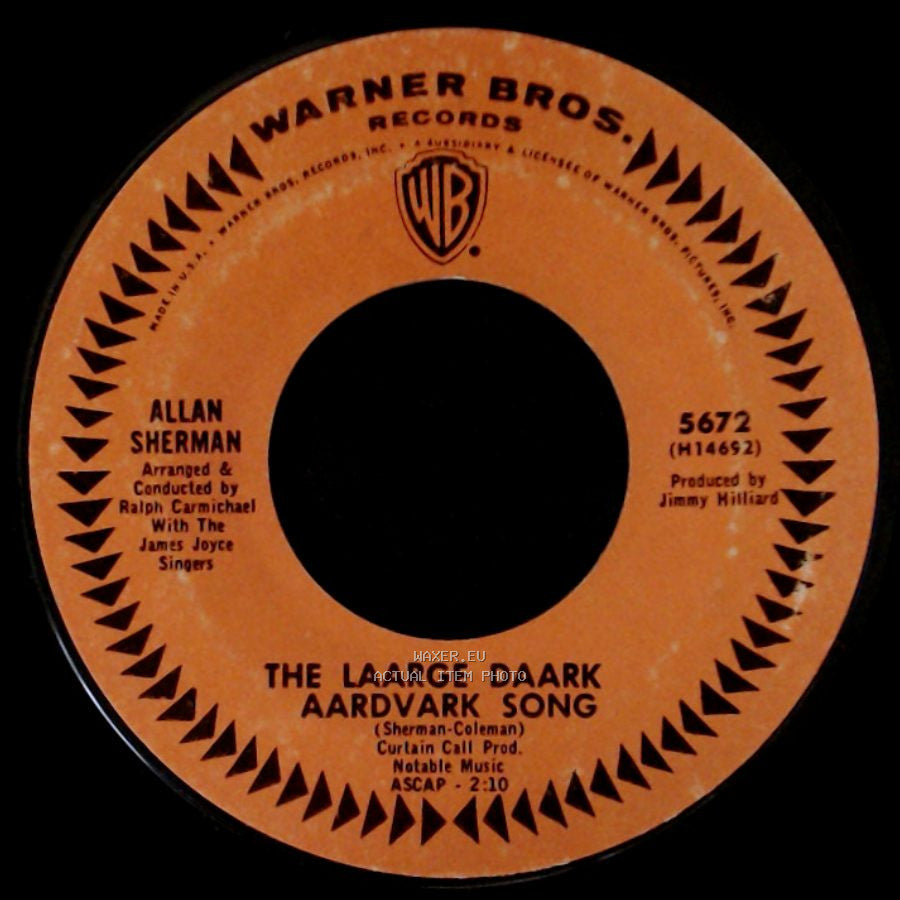 Allan Sherman - The Drinking Man's Diet / The Laarge Daark Aardvark Song side B