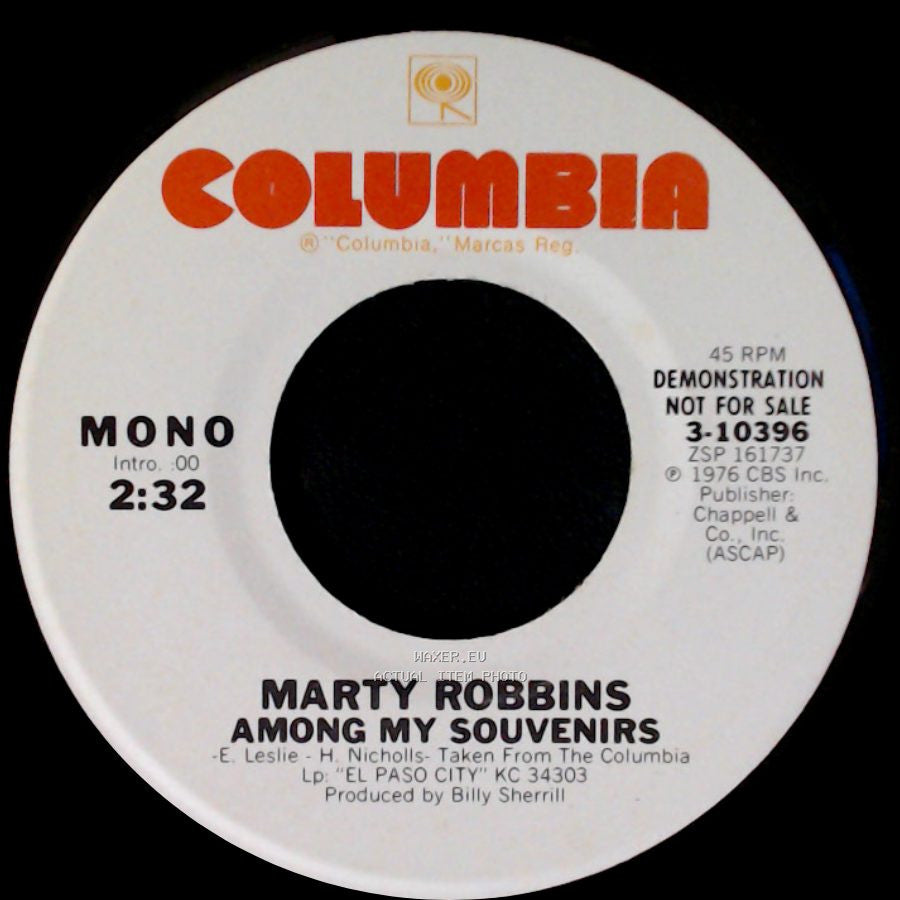 Marty Robbins - Among My Souvenirs / Among My Souvenirs side A