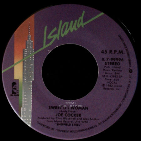 Joe Cocker And Jennifer Warnes / Joe Cocker - Up Where We Belong / Sweet Li'l Woman side B