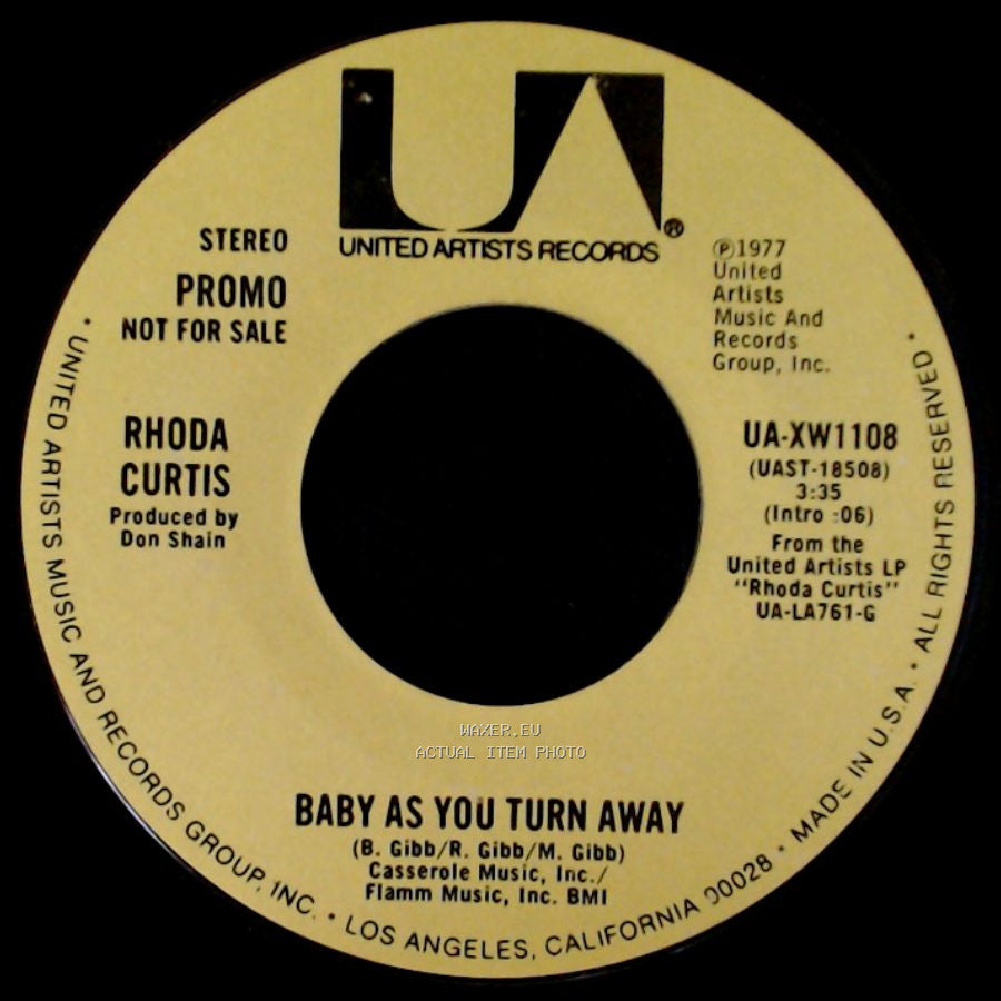 Rhoda Curtis - Baby As You Turn Away / Baby As You Turn Away side B