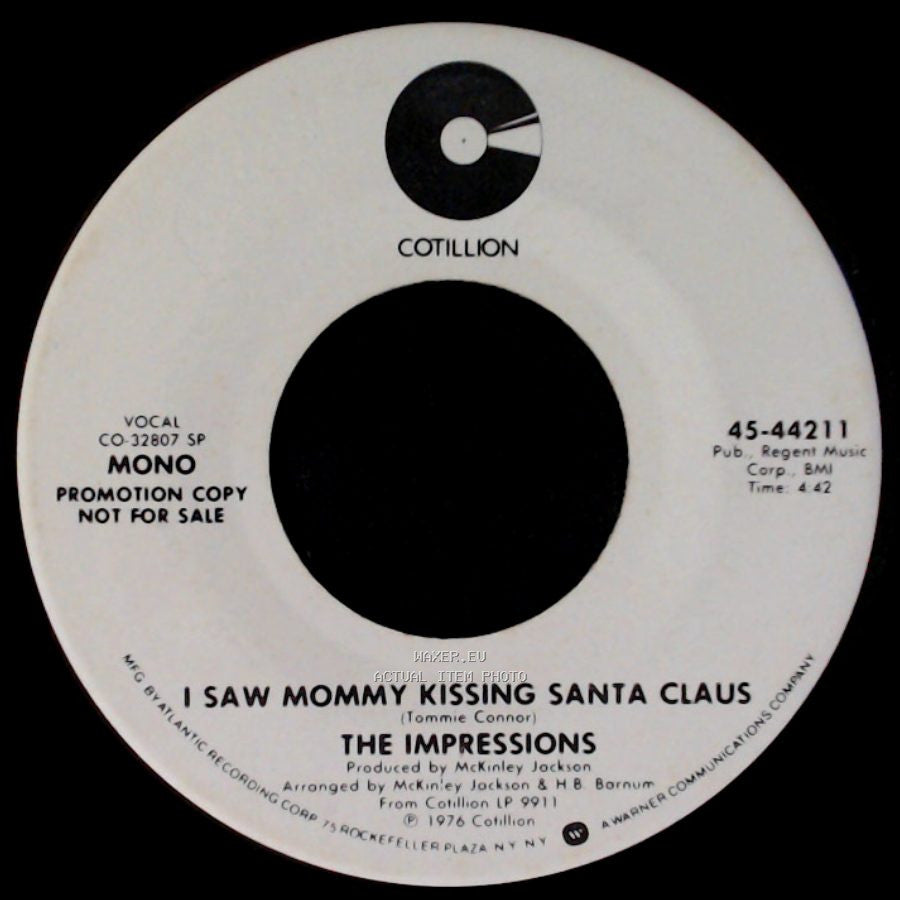 The Impressions - I Saw Mommy Kissing Santa Claus / I Saw Mommy Kissing Santa Claus side B