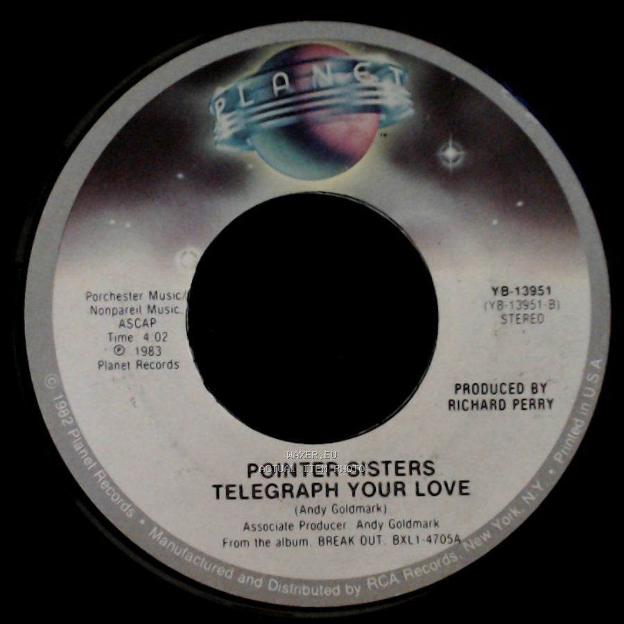 Pointer Sisters - Neutron Dance / Telegraph Your Love side B