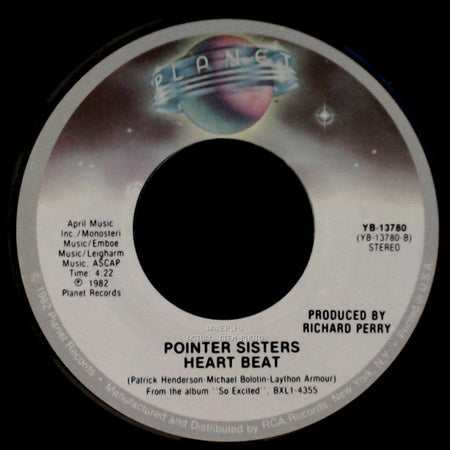 Pointer Sisters - Heart Beat / Jump (For My Love) side A