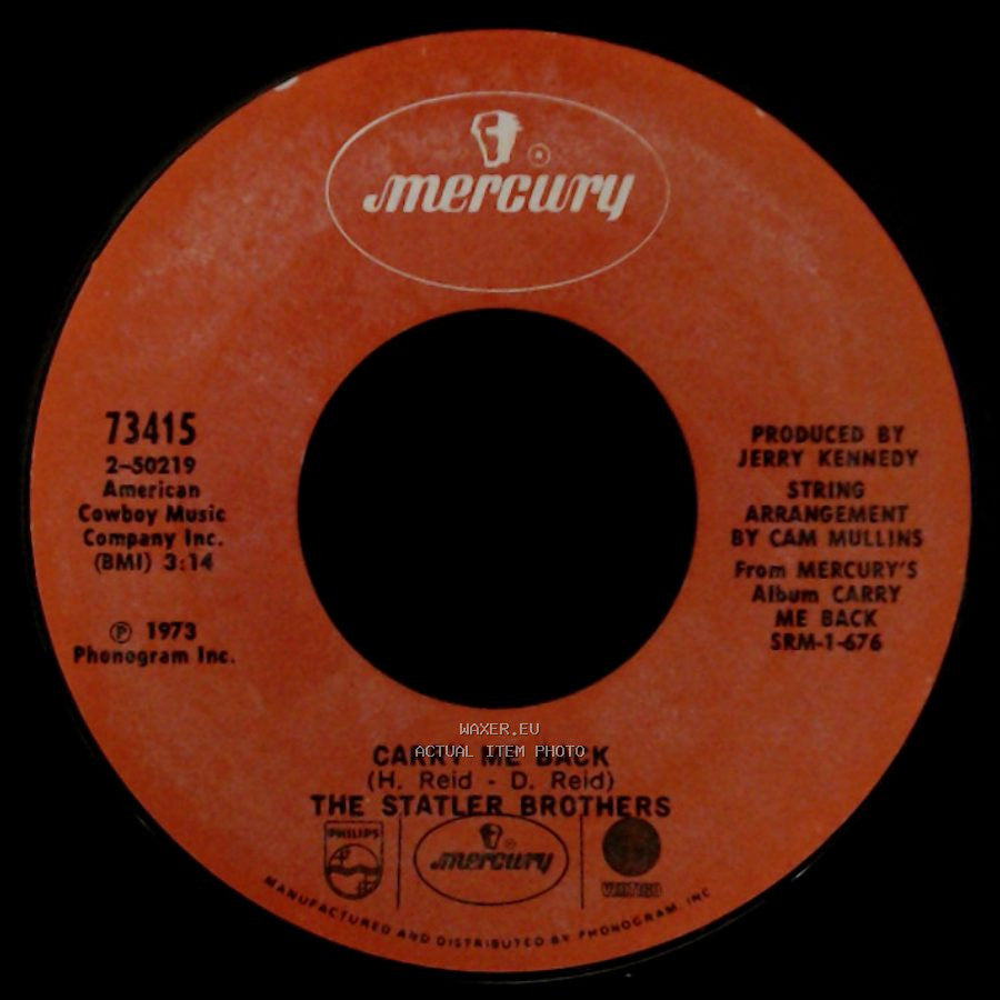 The Statler Brothers - I Wish I Could Be / Carry Me Back side B
