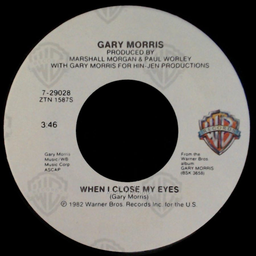 Gary Morris - Lasso The Moon / When I Close My Eyes side B