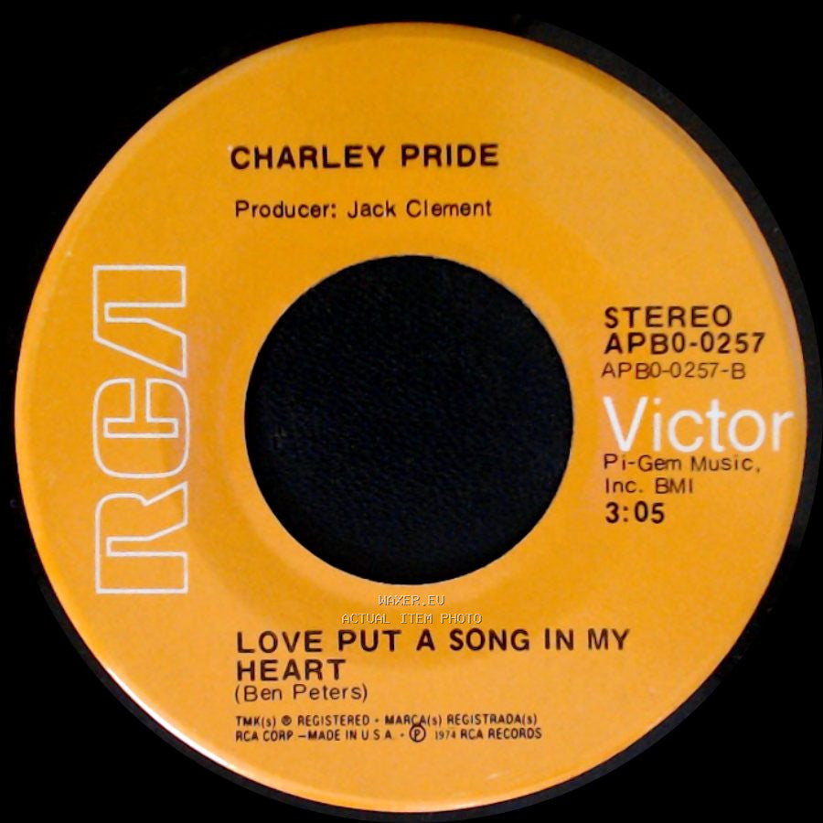 Charley Pride - We Could / Love Put A Song In My Heart side B