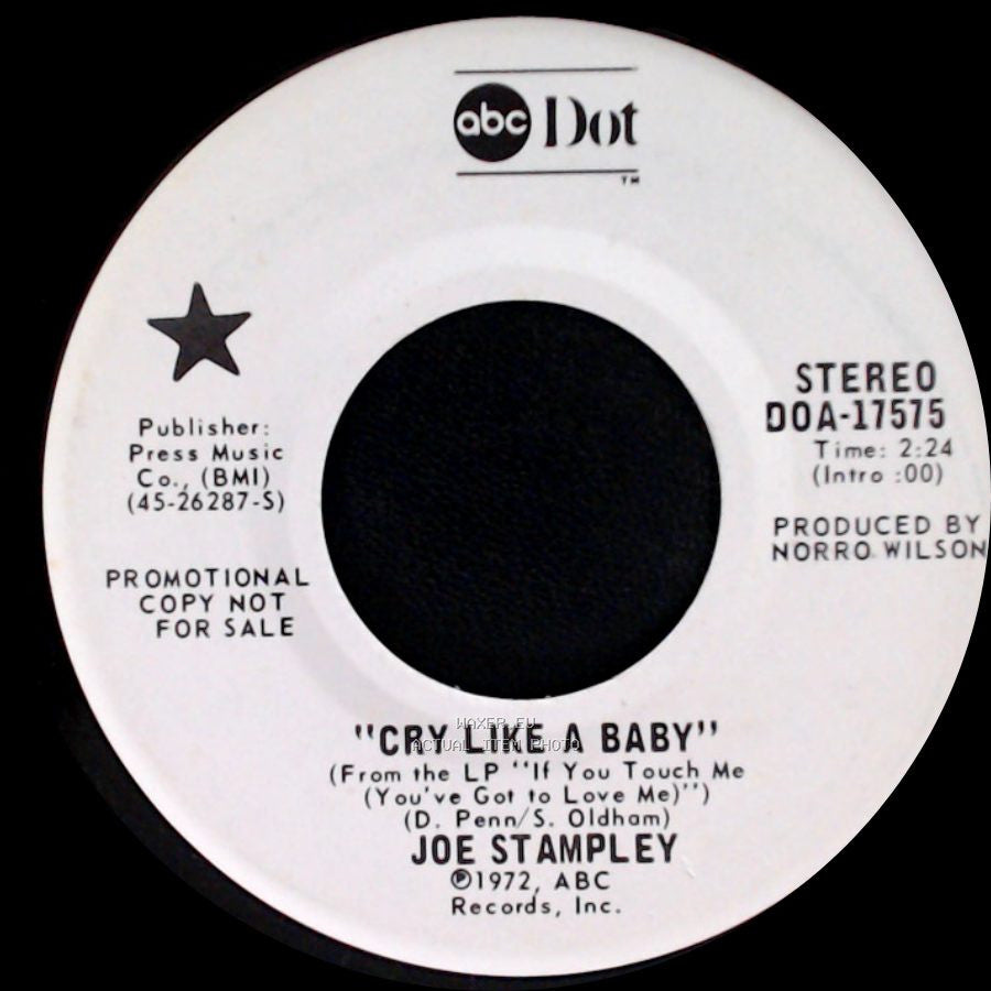 Joe Stampley - Cry Like A Baby / Cry Like A Baby side A