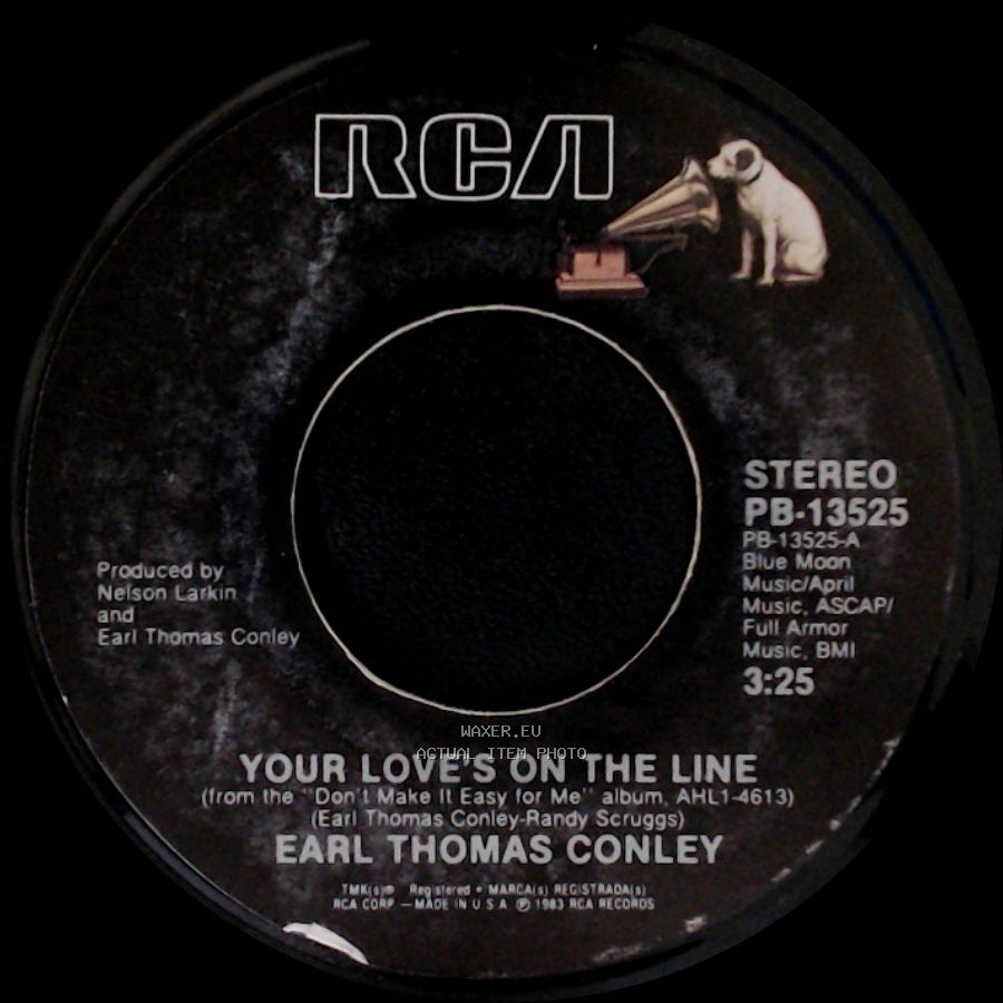 Earl Thomas Conley - Under Control / Your Love's On The Line side B