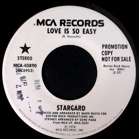 Stargard - Love Is So Easy / Love Is So Easy side B