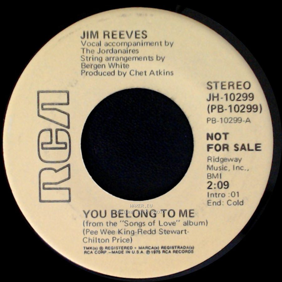 Jim Reeves - You Belong To Me / You Belong To Me side B