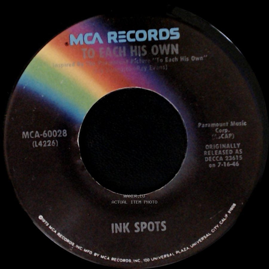 Ink Spots - To Each His Own / Java Jive side A