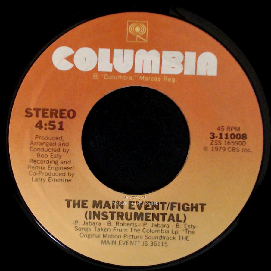 Barbra Streisand - The Main Event/Fight (Instrumental) / The Main Event/Fight (Short Version) side A