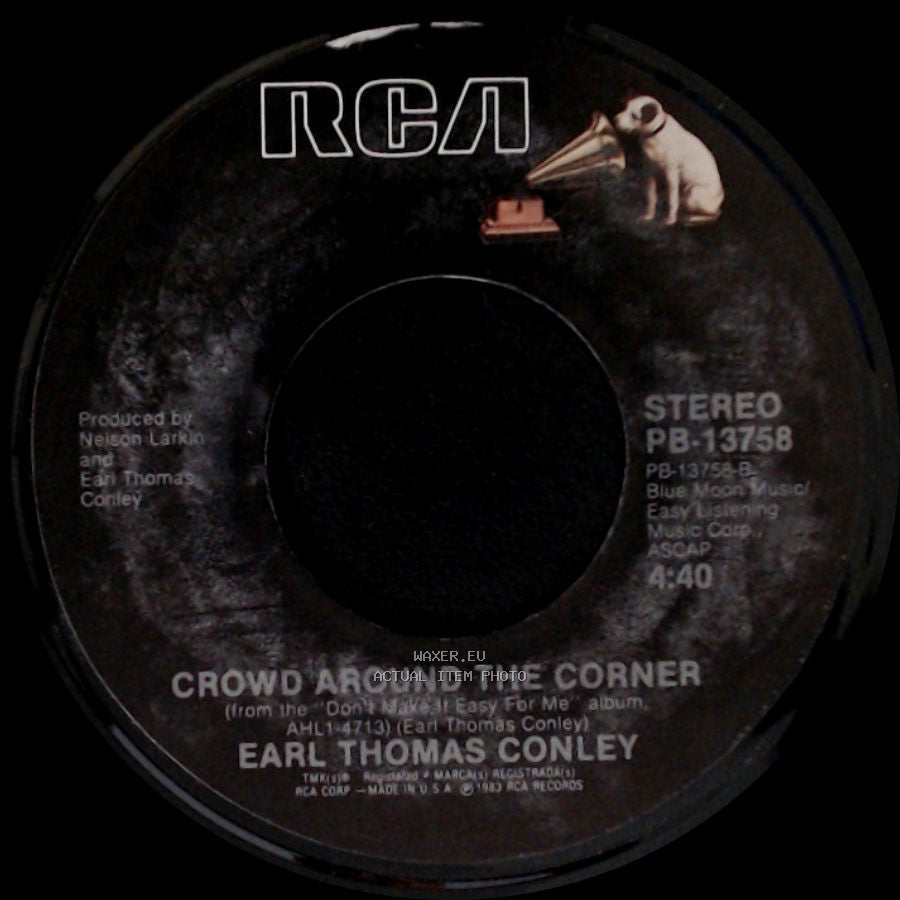 Earl Thomas Conley - Crowd Around The Corner / Angel In Disguise side A