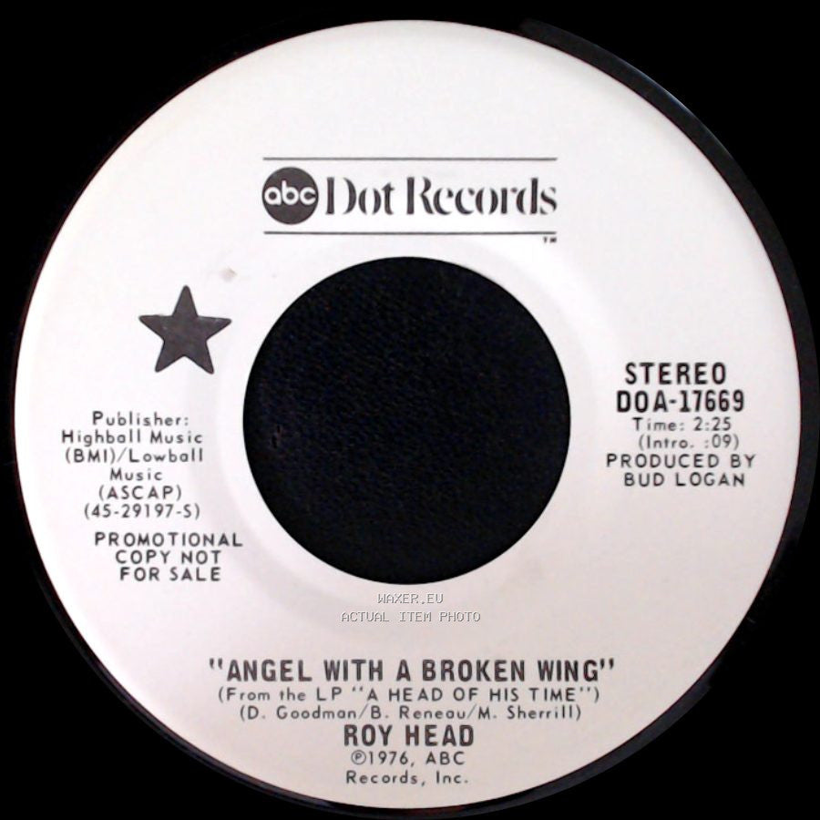 Roy Head - Just Because / Angel With A Broken Wing side B