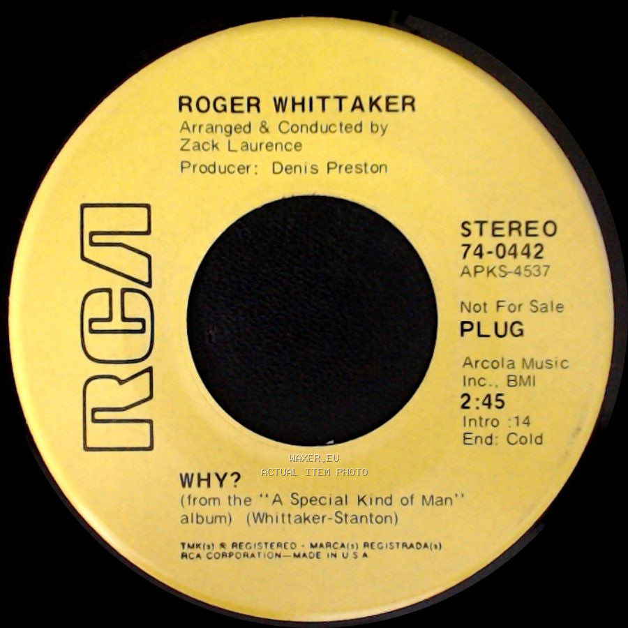 Roger Whittaker - Moonshine / Why? side B