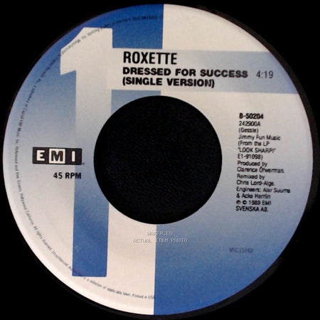 Roxette - Dressed For Success (Single Version) / The Look (Lp Version) side A