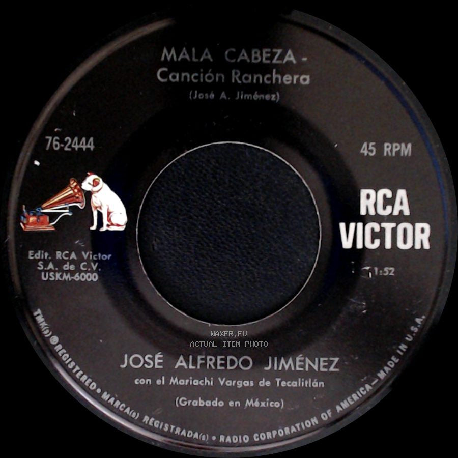 José Alfredo Jiménez - No Me Amenaces - Canción Ranchera / Mala Cabeza - Canción Ranchera side B