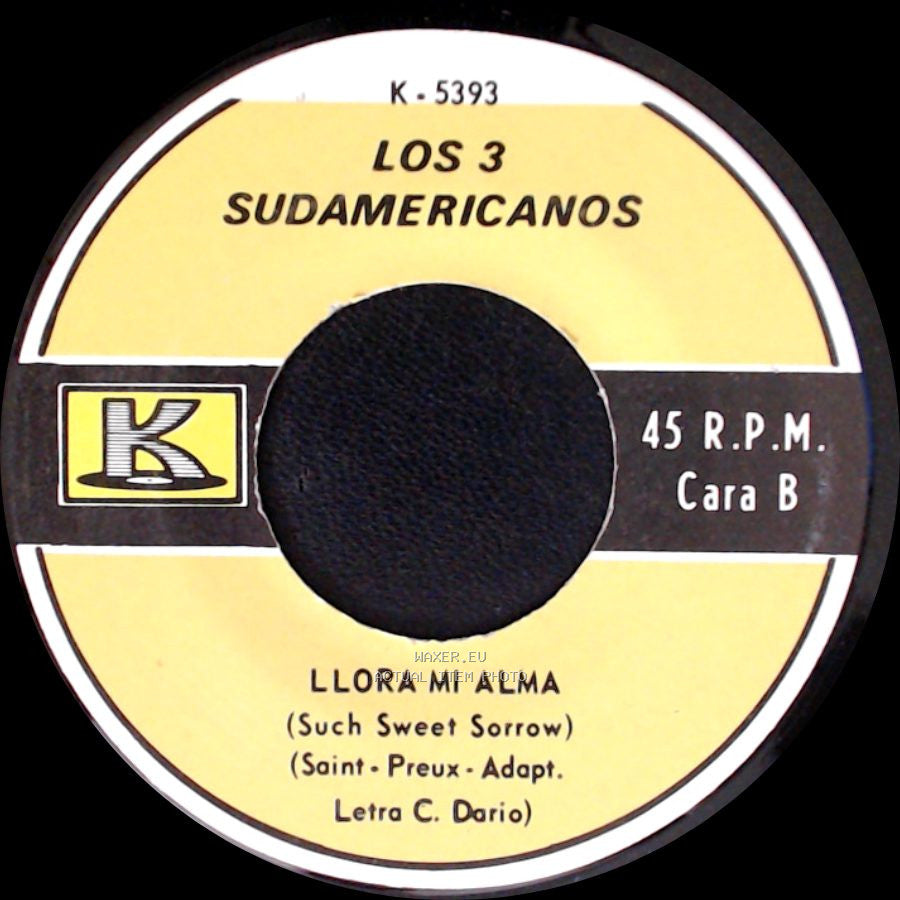 Los 3 Sudamericanos - Papillon / Llora Mi Alma side B