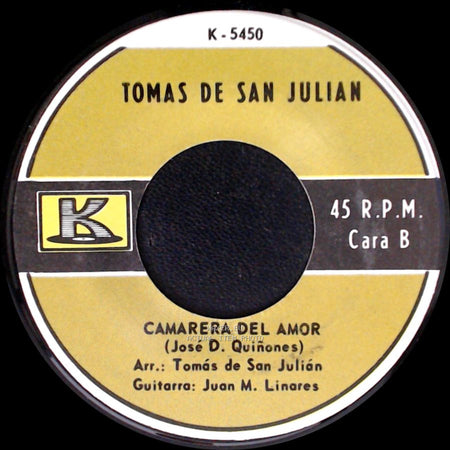 Tomas De San Julian - La Saguesera / Camarera Del Amor side B