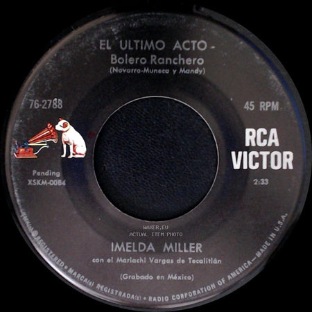 Imelda Miller - El Ultimo Acto - Bolero Ranchero / Yo Te Lloro - Bolero Ranchero side B