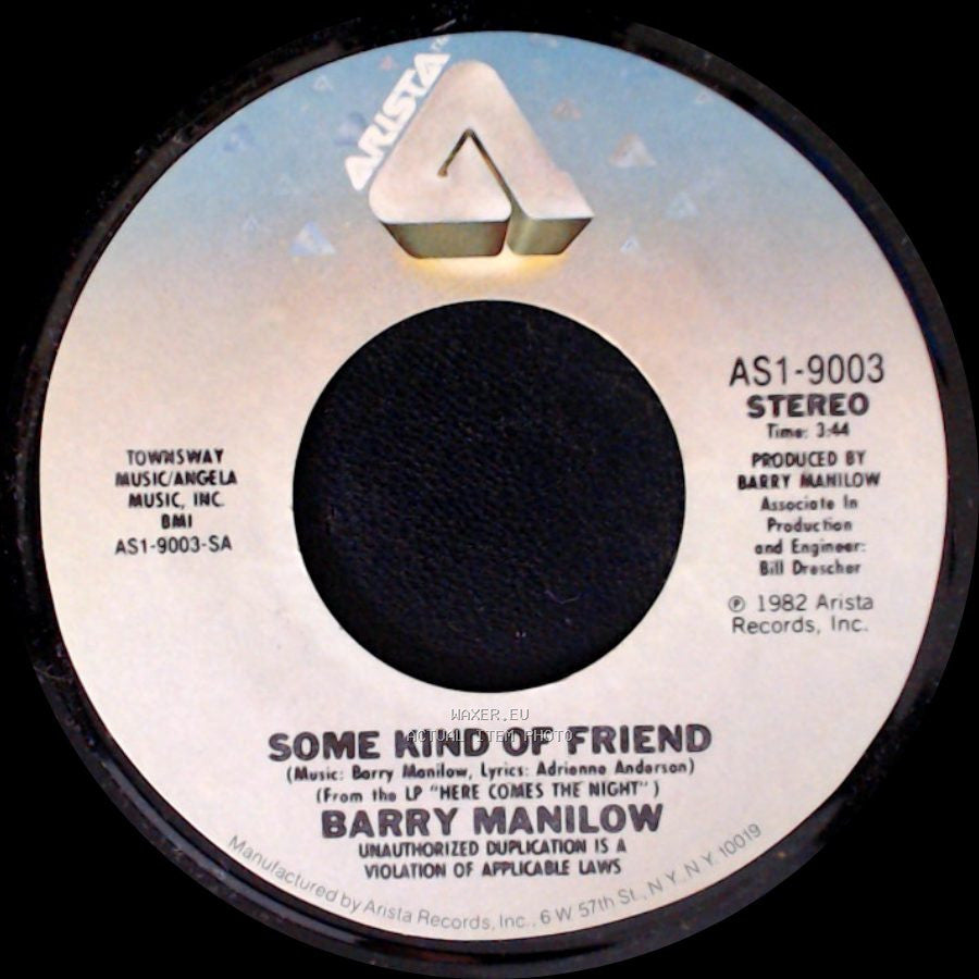 Barry Manilow - Some Kind Of Friend / Heaven side A