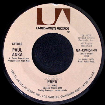 Paul Anka - Papa / (You're) Having My Baby side A