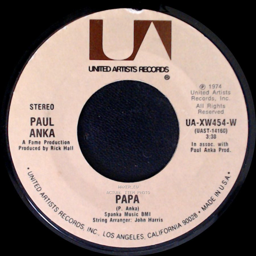Paul Anka - Papa / (You're) Having My Baby side A