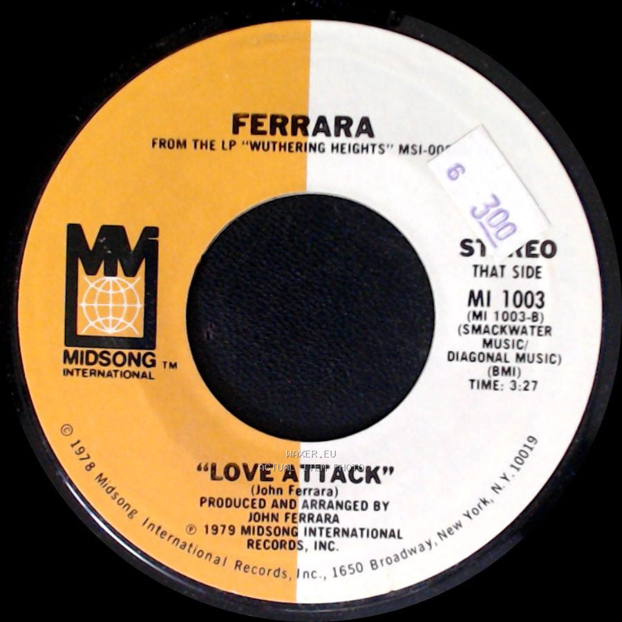 Ferrara - Shake It Baby Love / Love Attack side B