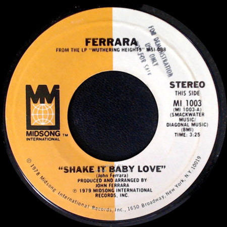 Ferrara - Shake It Baby Love / Love Attack side B
