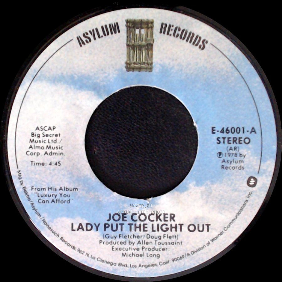 Joe Cocker - Lady Put The Light Out / Wasted Years side A