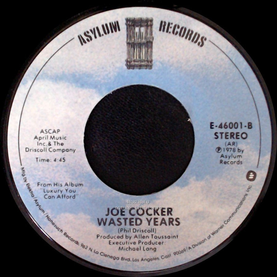 Joe Cocker - Lady Put The Light Out / Wasted Years side B