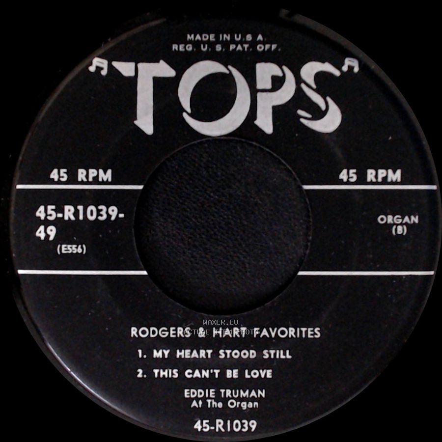 Eddie Truman - My Heart Stood Still / This Can't Be Love / Rodgers & Hart Favorites side A