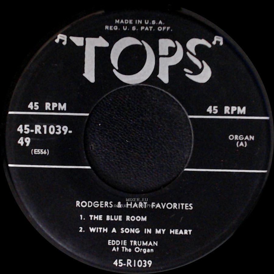 Eddie Truman - My Heart Stood Still / This Can't Be Love / Rodgers & Hart Favorites side B