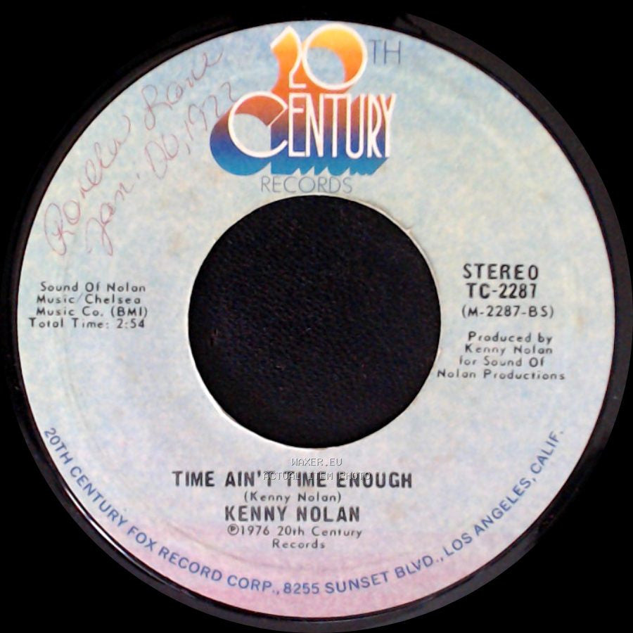 Kenny Nolan - Time Ain't Time Enough / I Like Dreamin' side A