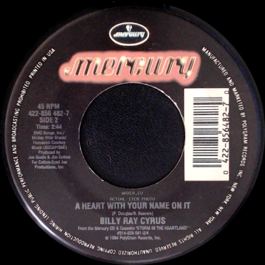 Billy Ray Cyrus - Deja Blue / A Heart With Your Name On It side B